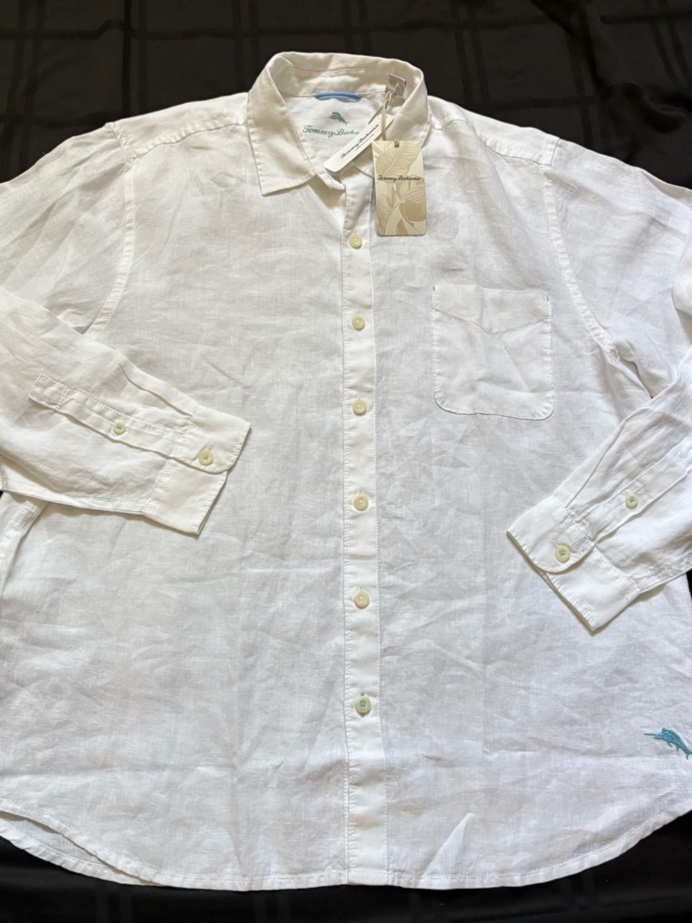 Tommy Bahama Sea Glass Breezer Linen Beach Shirt White #TR310622 Mens XL “NWT”